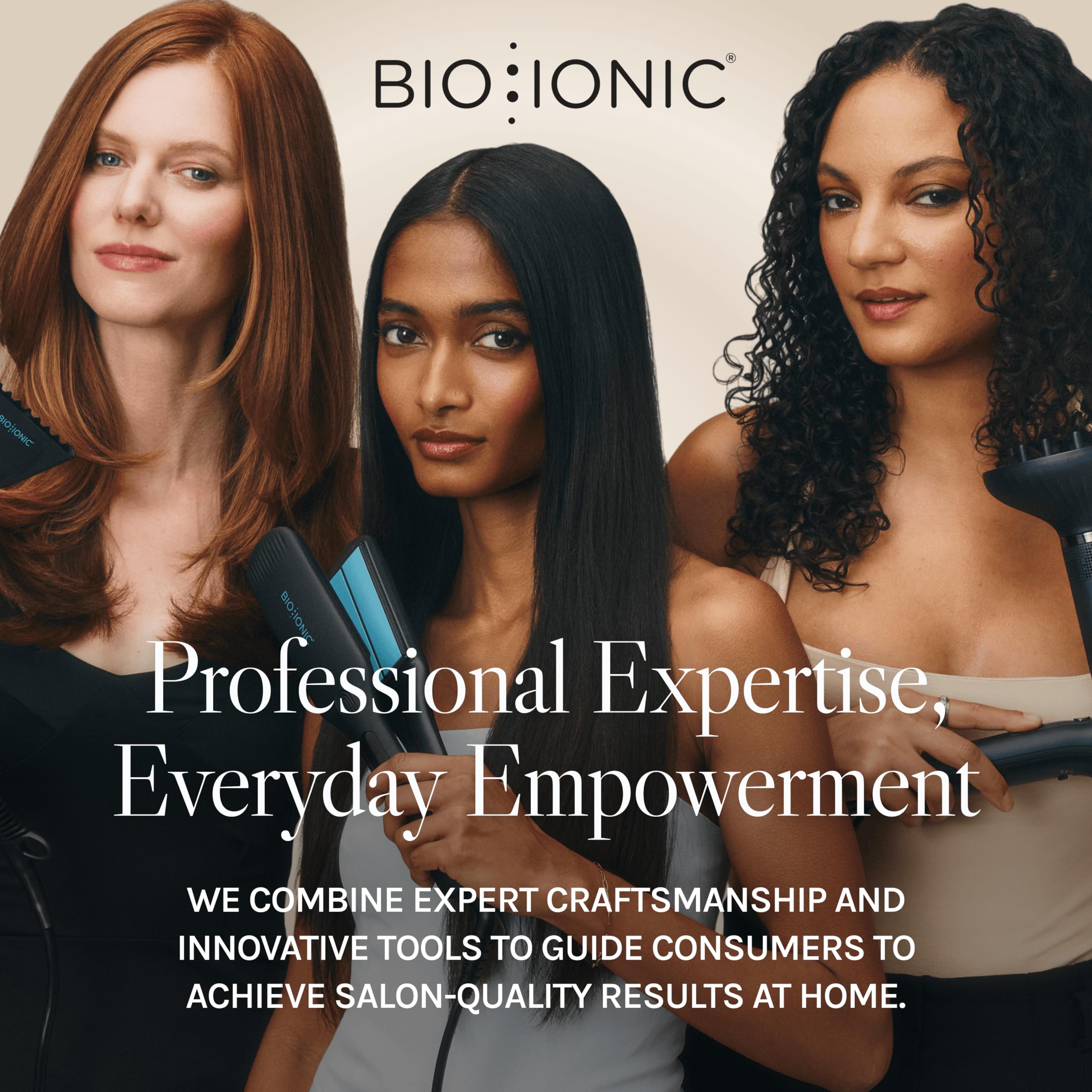 BIO IONIC diffused textured hair result with reduced frizz and enhanced curl definition