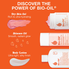 Bio-Oil skincare oil bottle close-up illustrating fast-absorbing texture benefits