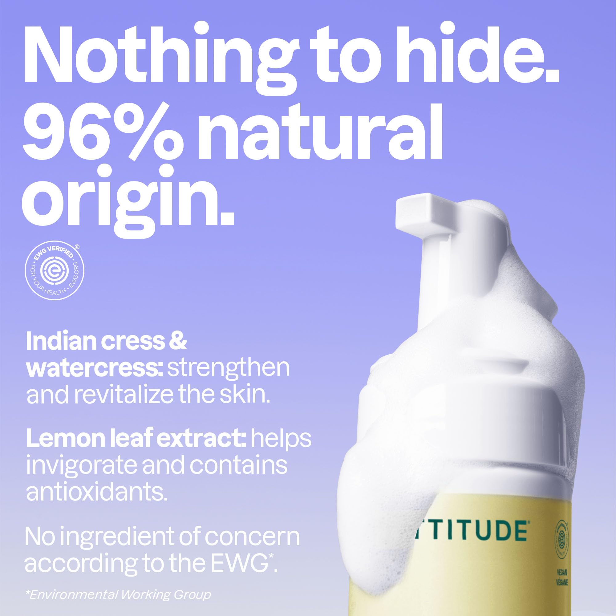 BIO SPECTRA ATTITUDE close-up label highlighting natural ingredient benefits