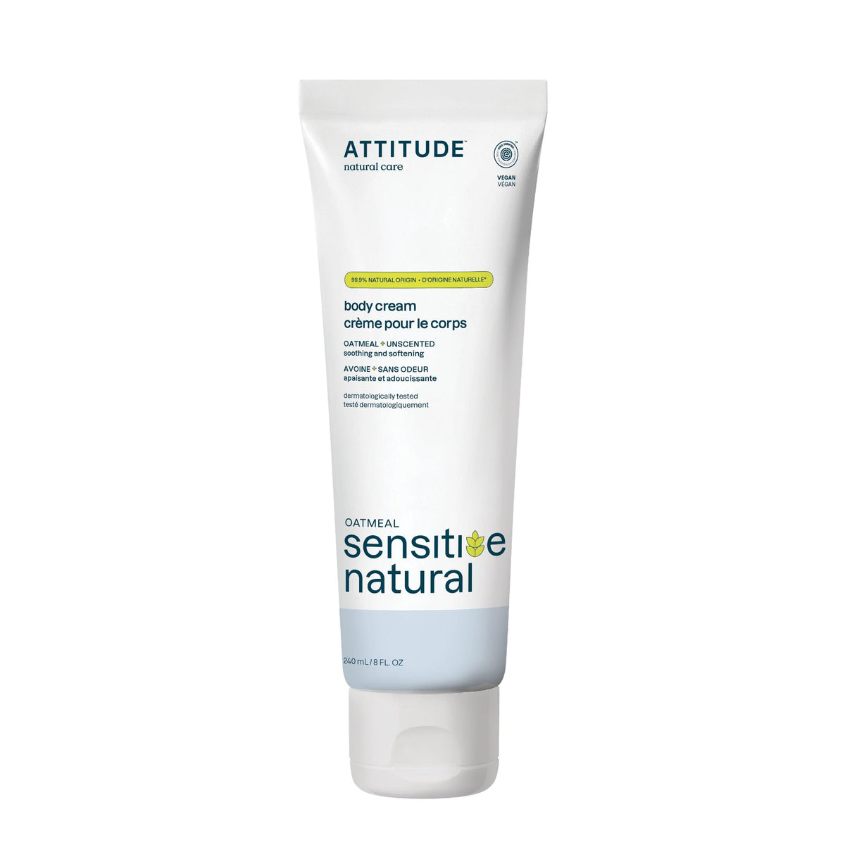 BIO SPECTRA ATTITUDE front bottle view showing unscented cream benefits