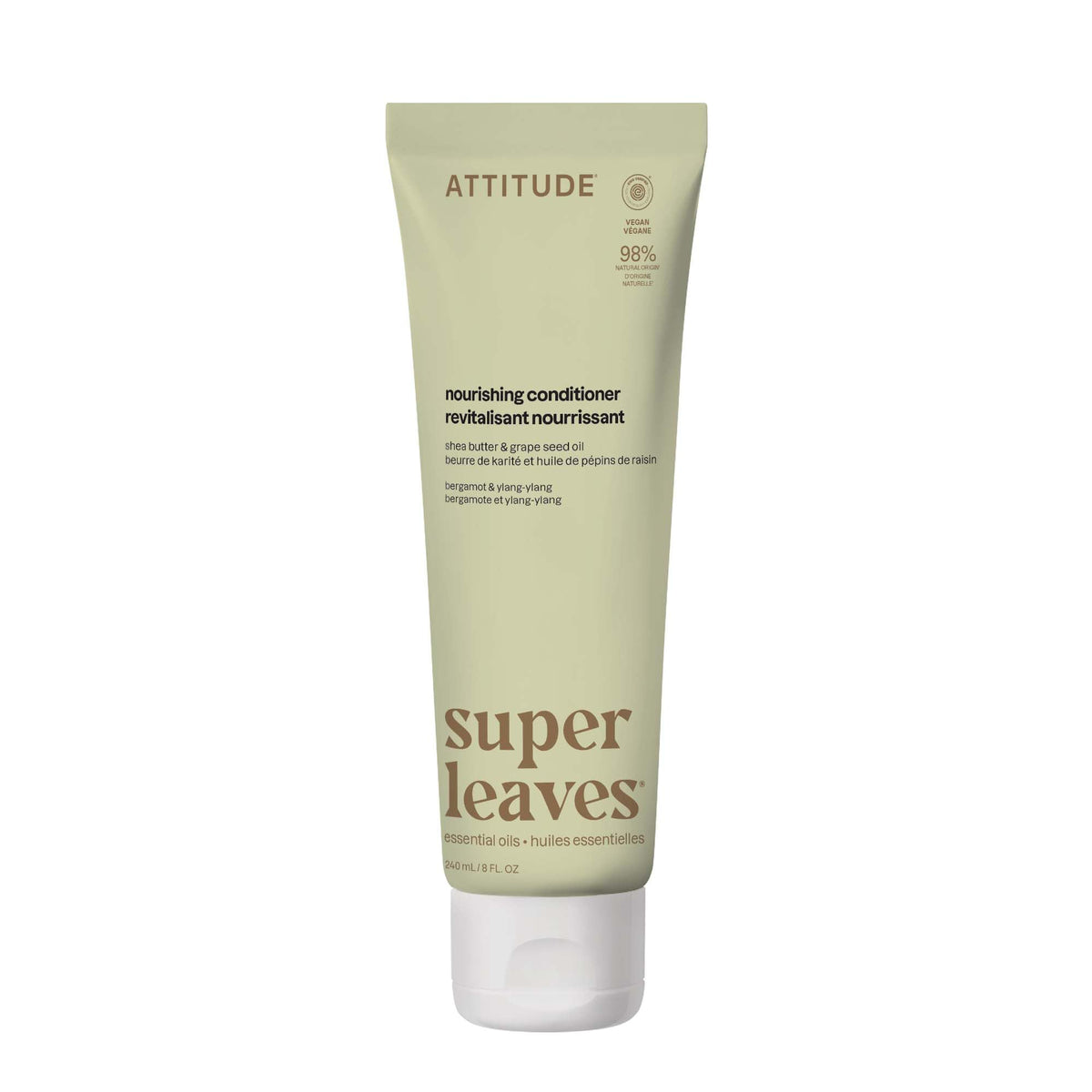 BIO SPECTRA ATTITUDE front packaging showing 8 fl oz conditioner and branding benefits
