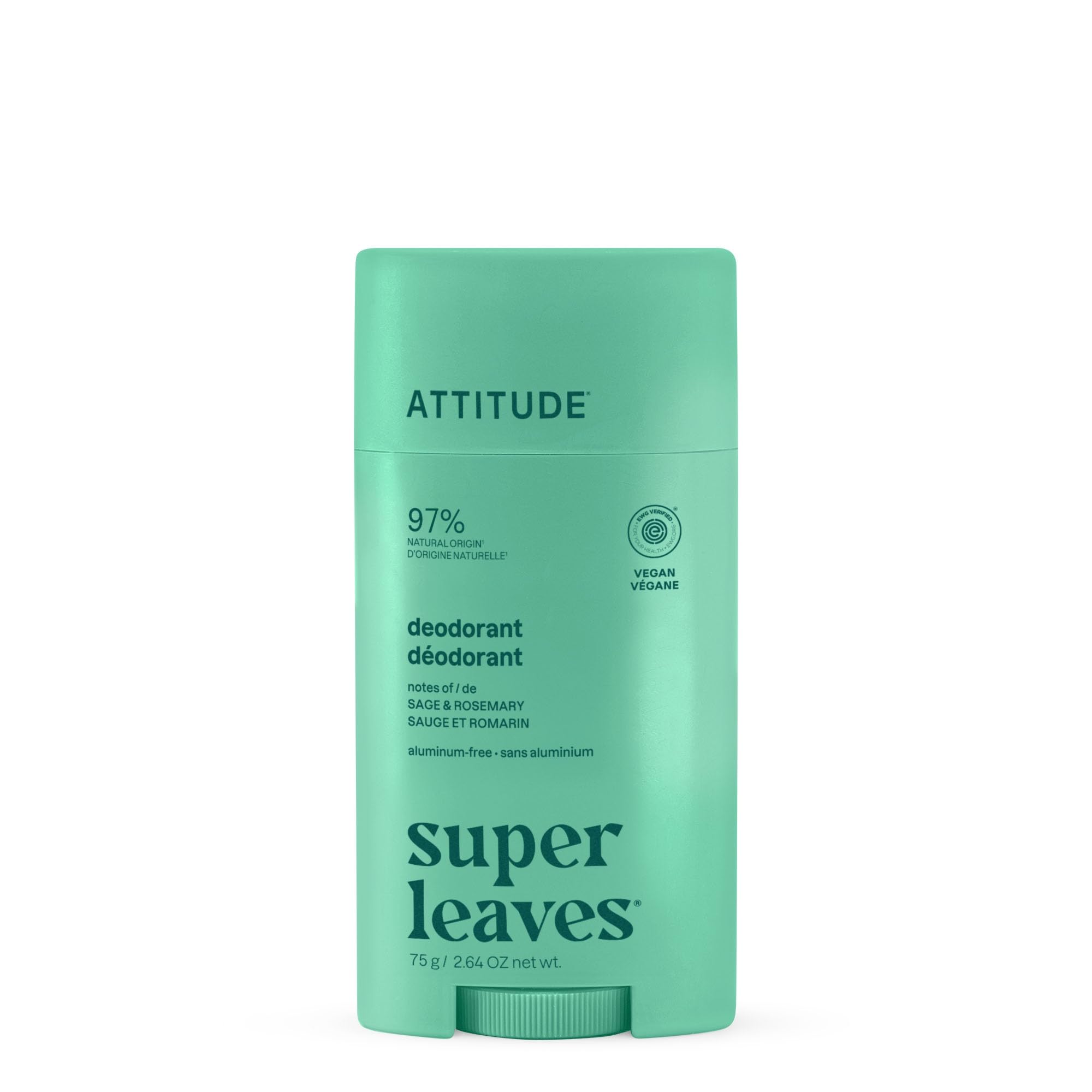BIO SPECTRA ATTITUDE front packaging showing sage and rosemary scent and plastic-free benefit