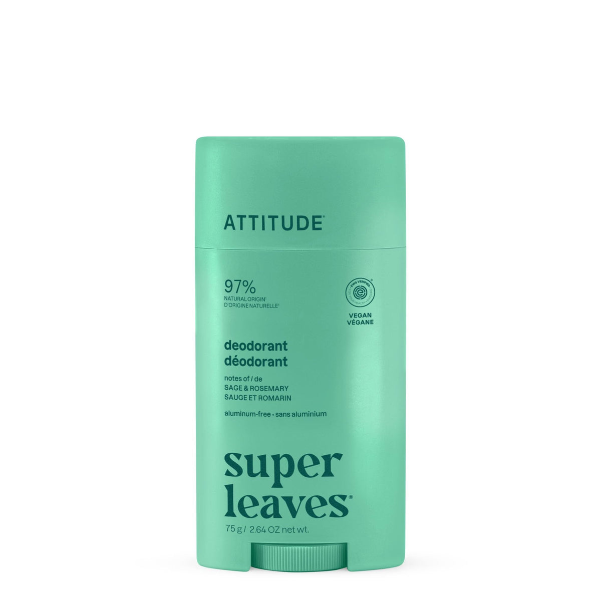 BIO SPECTRA ATTITUDE front packaging showing sage and rosemary scent and plastic-free benefit