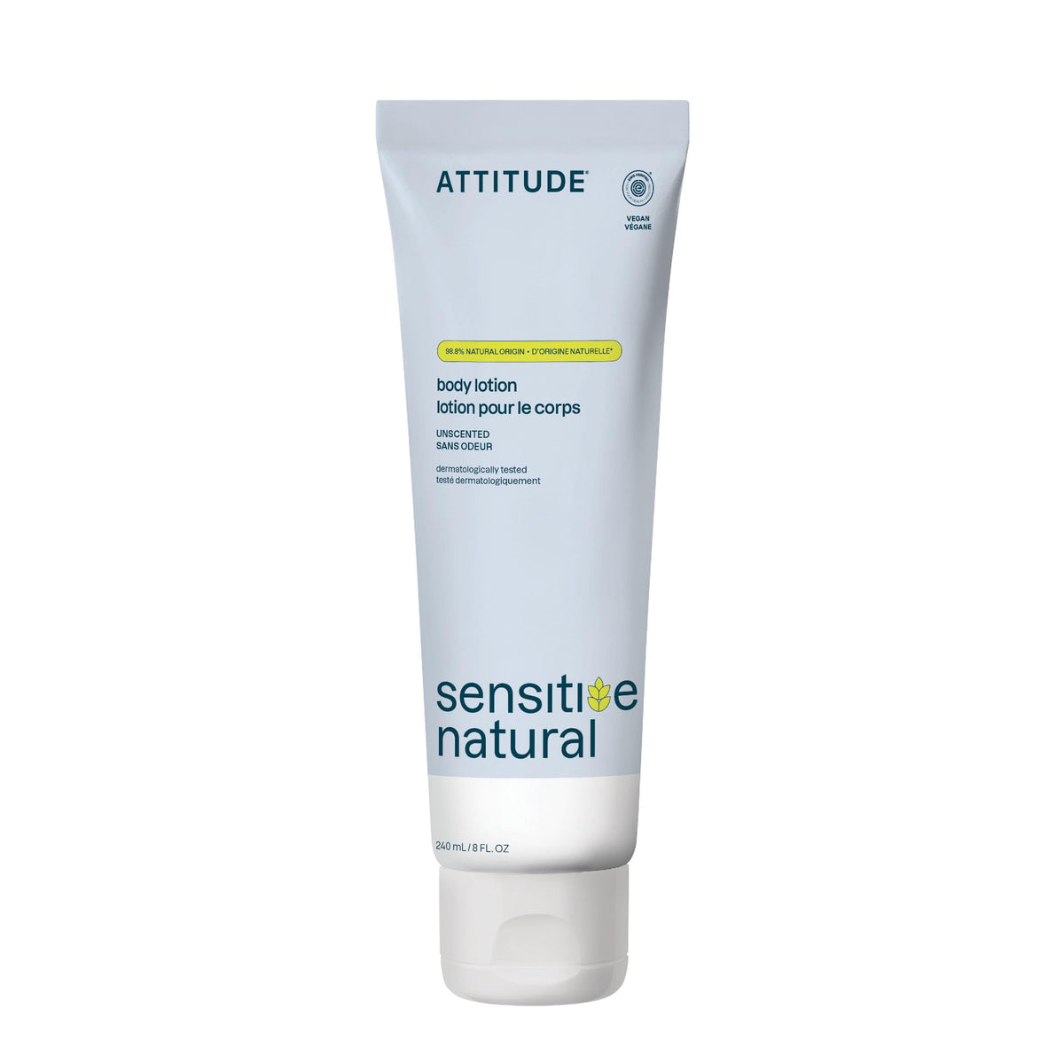 BIO SPECTRA ATTITUDE front tube view showing clean packaging and unscented benefit