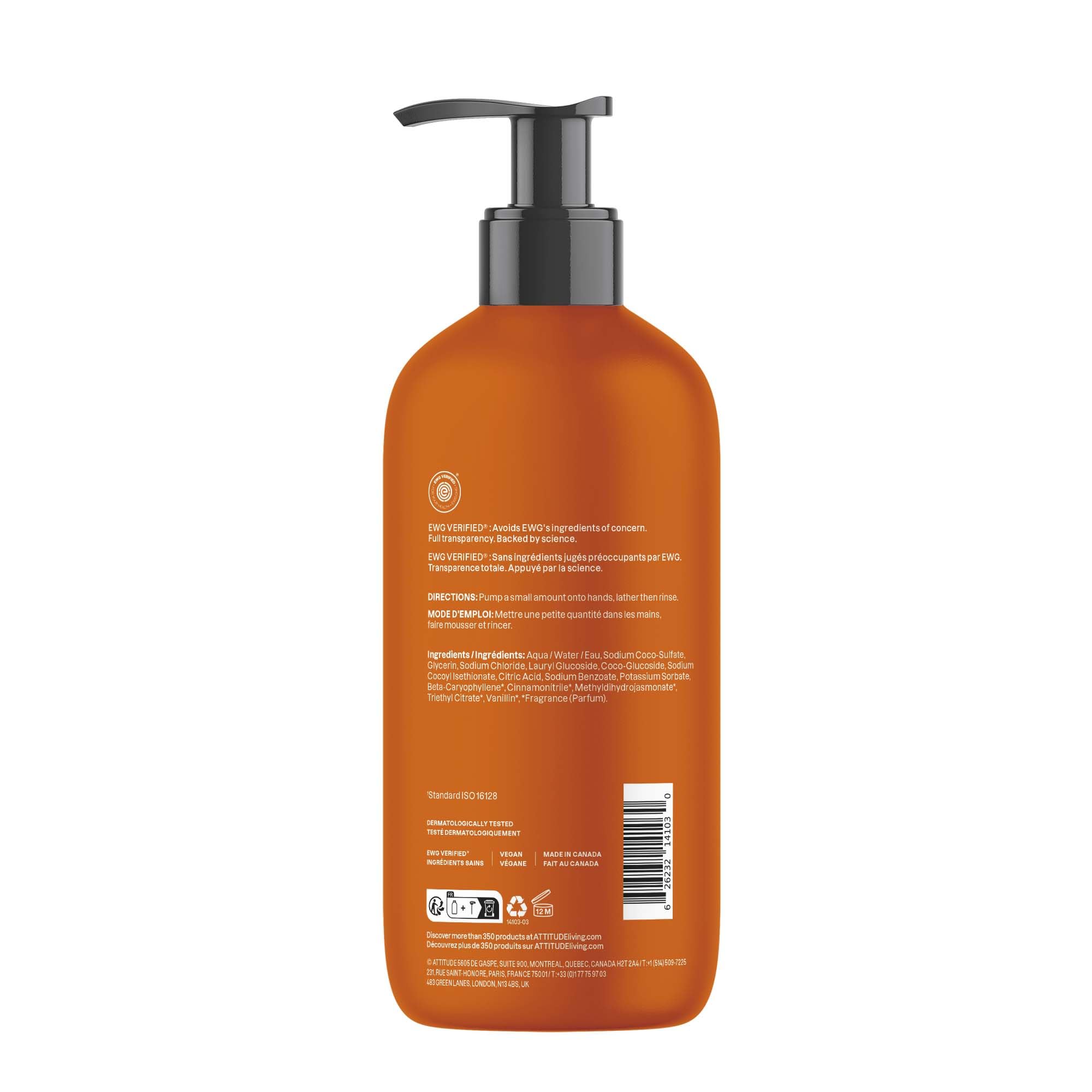 BIO SPECTRA ATTITUDE refill pouch next to bottle promoting reduced plastic waste