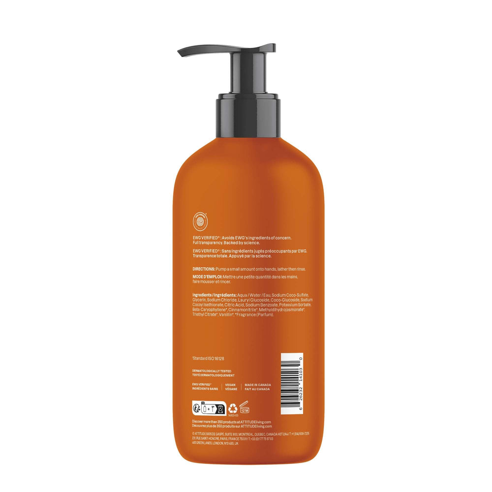 BIO SPECTRA ATTITUDE refill pouch next to bottle promoting reduced plastic waste