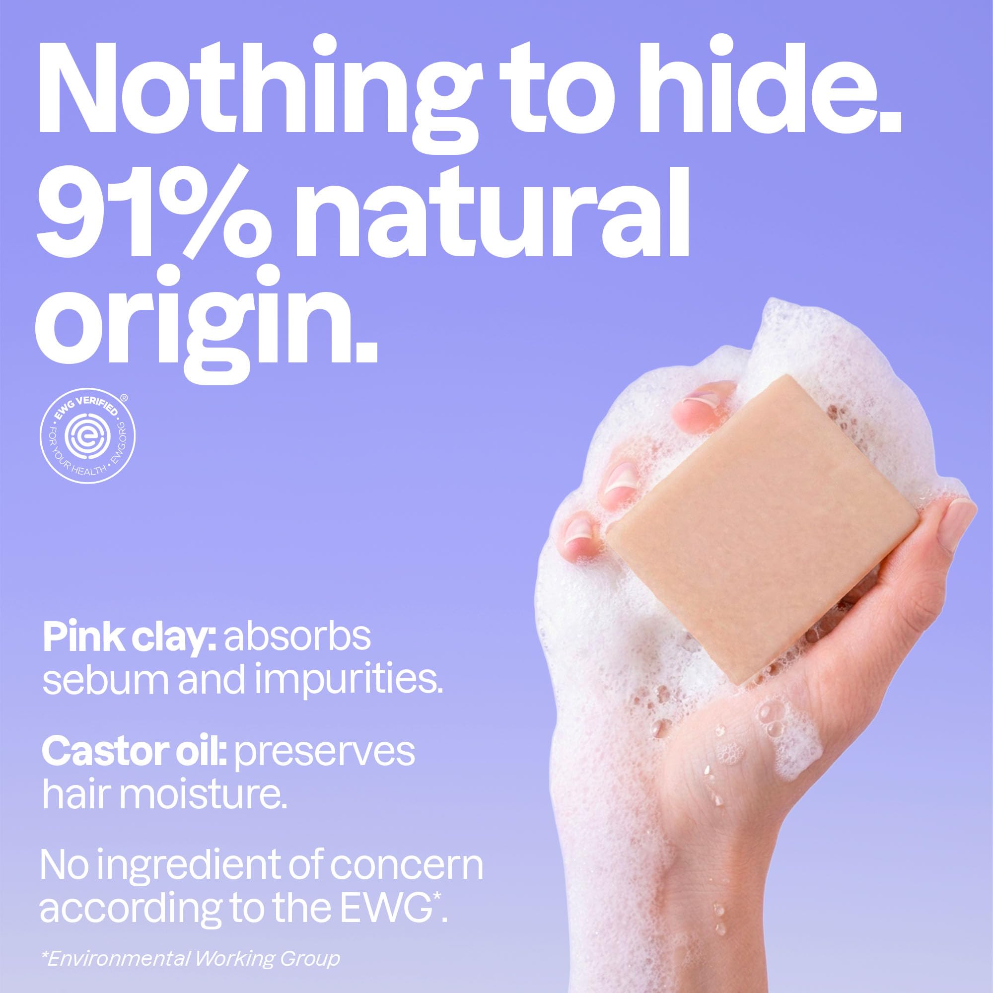 BIO SPECTRA ATTITUDE foamy lather on hand demonstrating gentle cleansing benefit