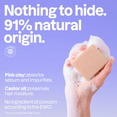 BIO SPECTRA ATTITUDE foamy lather on hand demonstrating gentle cleansing benefit