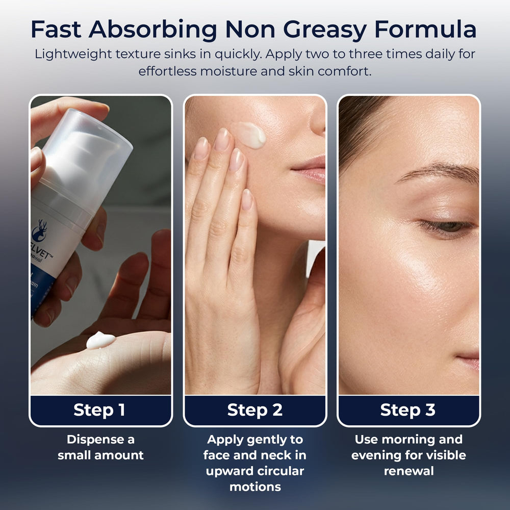 Bio Velvet being applied to skin demonstrating targeted conditioning benefit