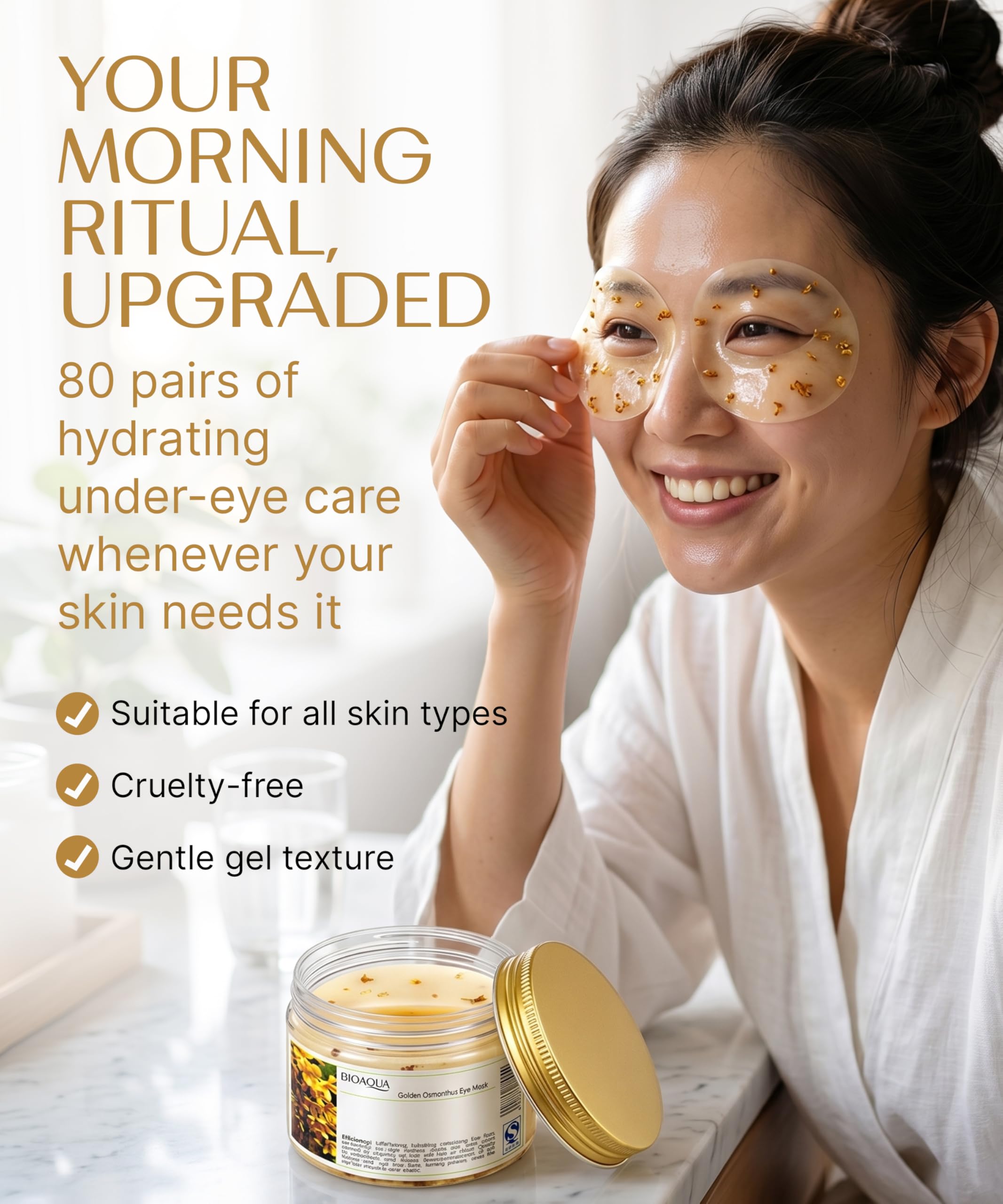 BIOAQUA close-up of hydrogel texture highlighting cooling gel benefit
