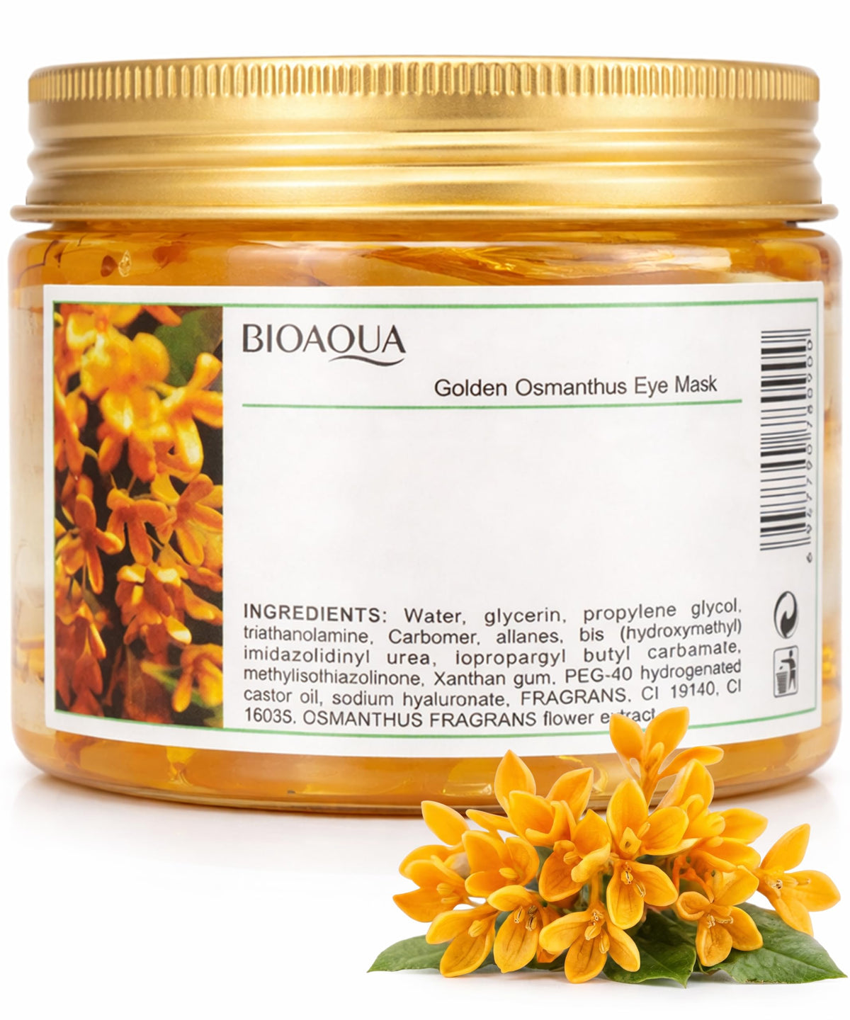 BIOAQUA front packaging showing 80 collagen eye patches and benefits