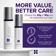 BIOCORNEUM being applied to arm showing simple twice-daily routine benefit
