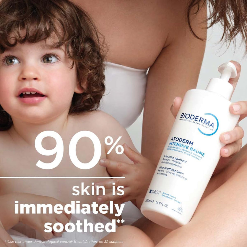Bioderma being applied to dry elbow showing targeted relief and softer skin