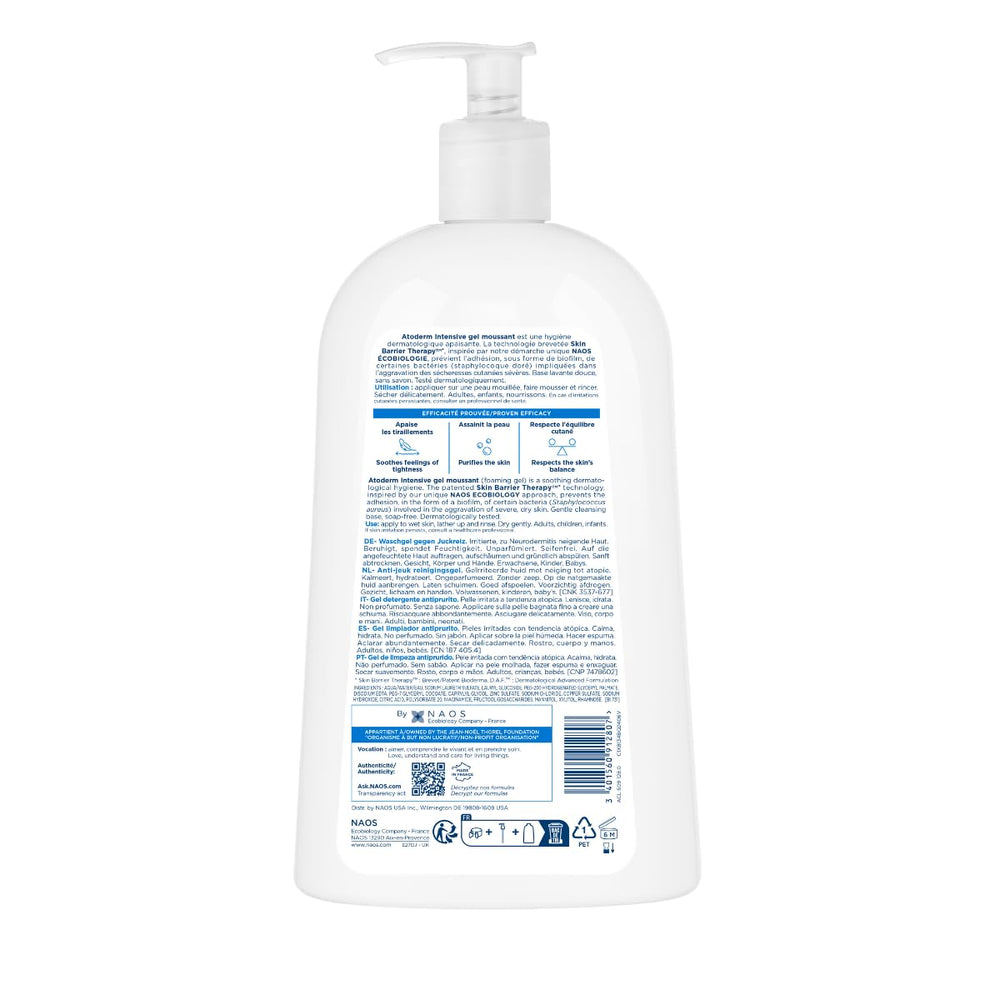 Bioderma Atoderm pump dispenser closeup for hygienic, measured dispensing