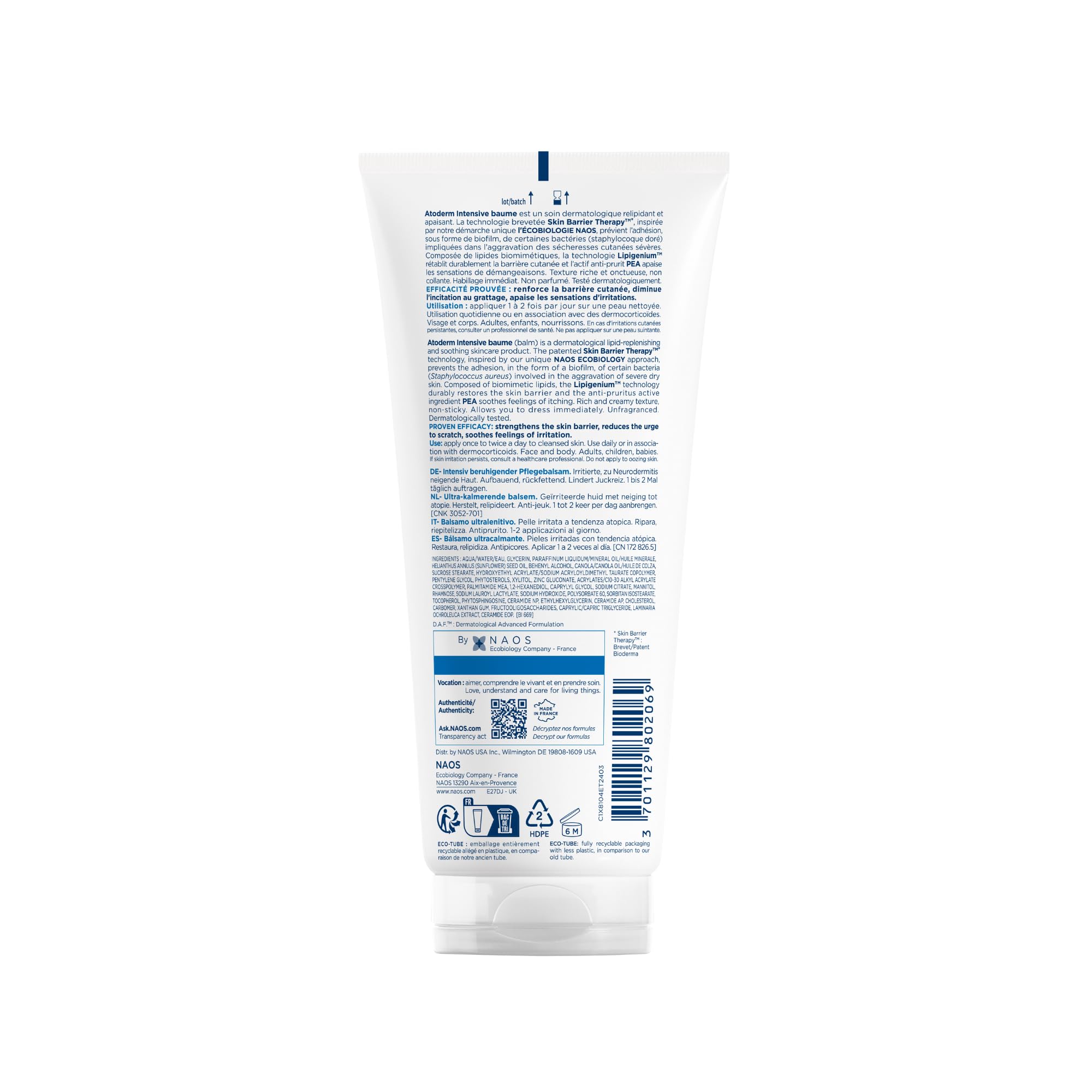 Bioderma tube cap detail showing secure closure and easy dispensing benefit