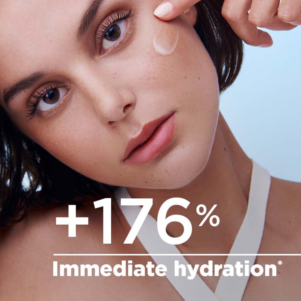 Bioderma before and after skin photo illustrating improved hydration and visible radiance benefit