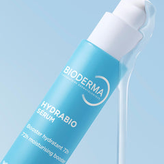 Bioderma close-up of silky serum texture emphasizing lightweight feel and quick penetration benefit
