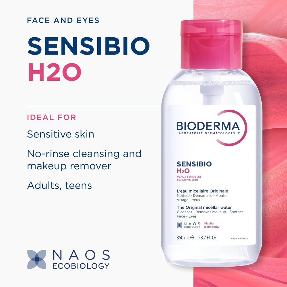 Bioderma label detail highlighting micellar technology and pH balance benefit
