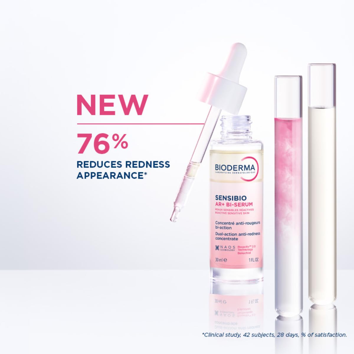 Bioderma product applied on hand illustrating fast soothing and easy spreadability