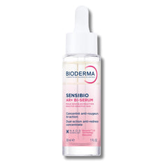Bioderma bottle front view showing compact redness relief serum and packaging benefit