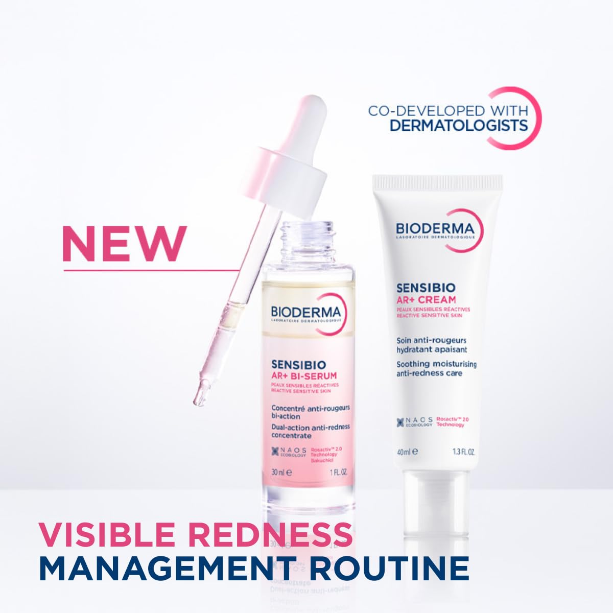 Bioderma arranged active ingredients visual communicating targeted redness support