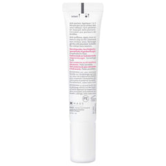 Bioderma Sensibio eye gel in hand being dotted around eye, gentle application soothes skin