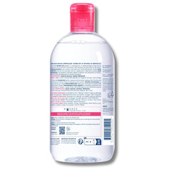 Cotton pad soaked with Bioderma showing micellar texture removing makeup benefit