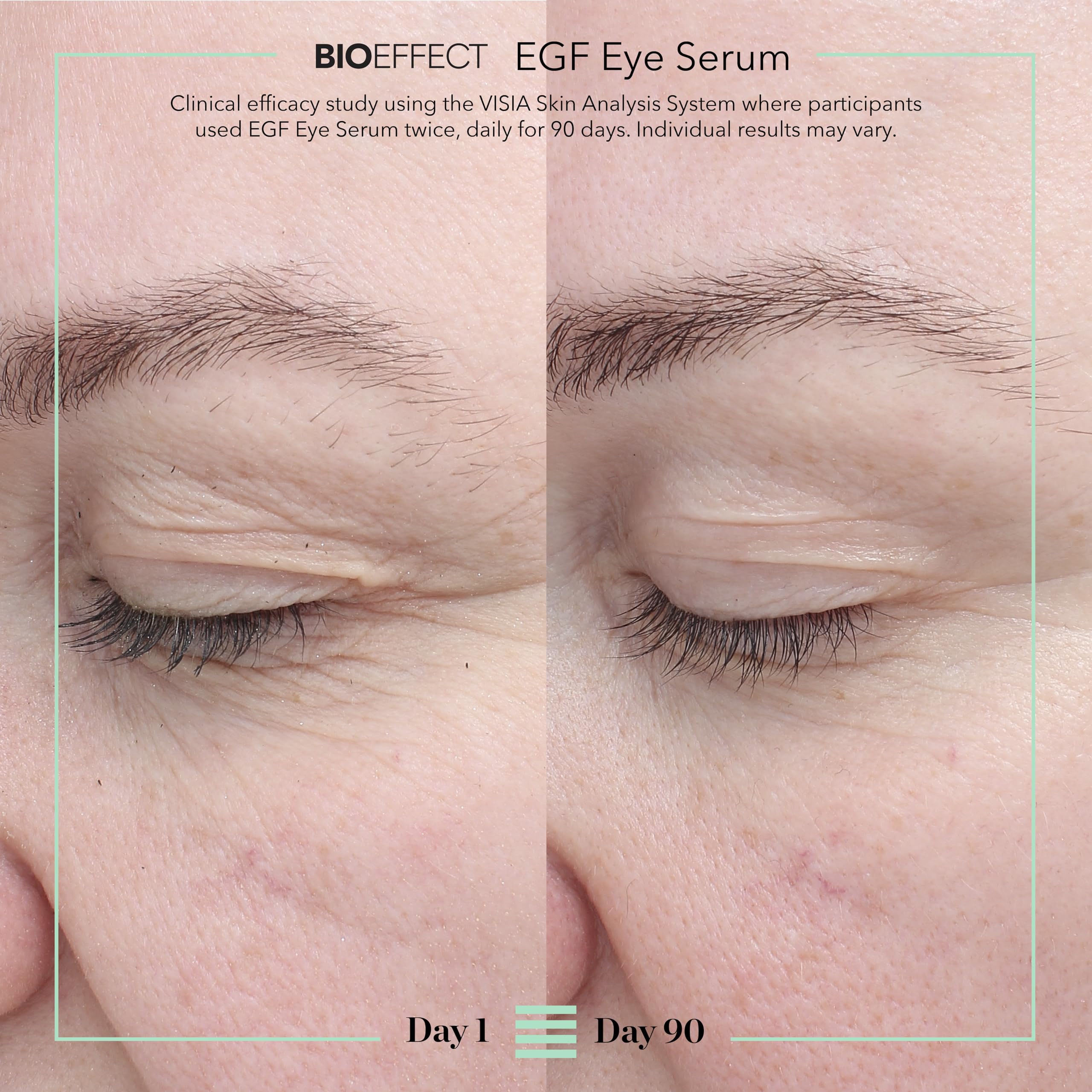 BIOEFFECT serum drop on fingertip showing lightweight texture and quick absorption