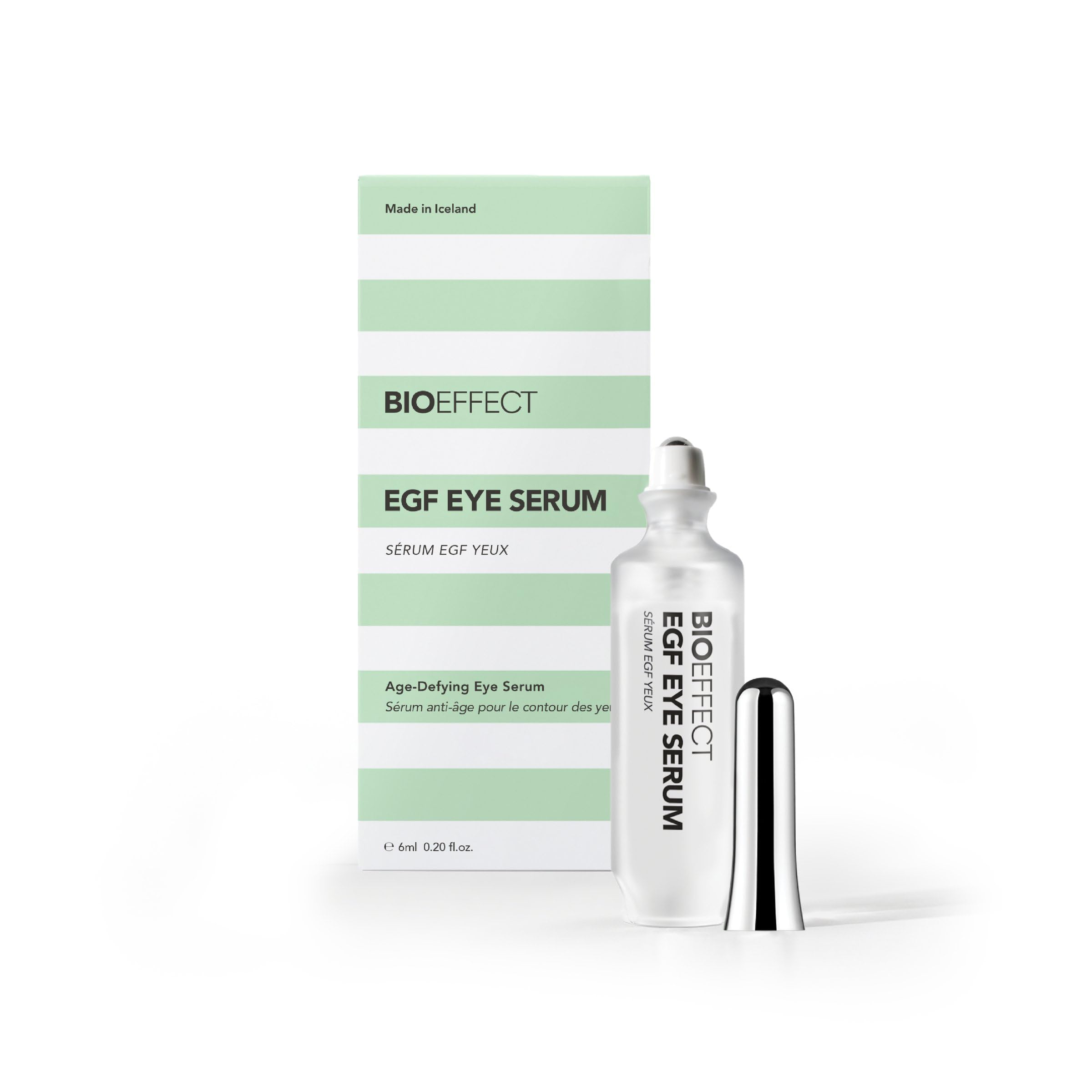 BIOEFFECT front packaging showing compact 0.20 oz bottle and branding benefit