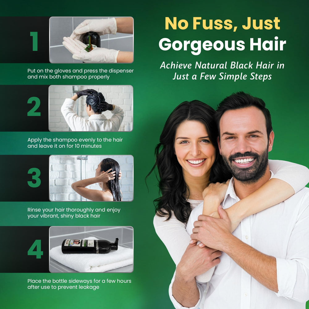 BIOGREEN ROOTS before and after hair color transformation result