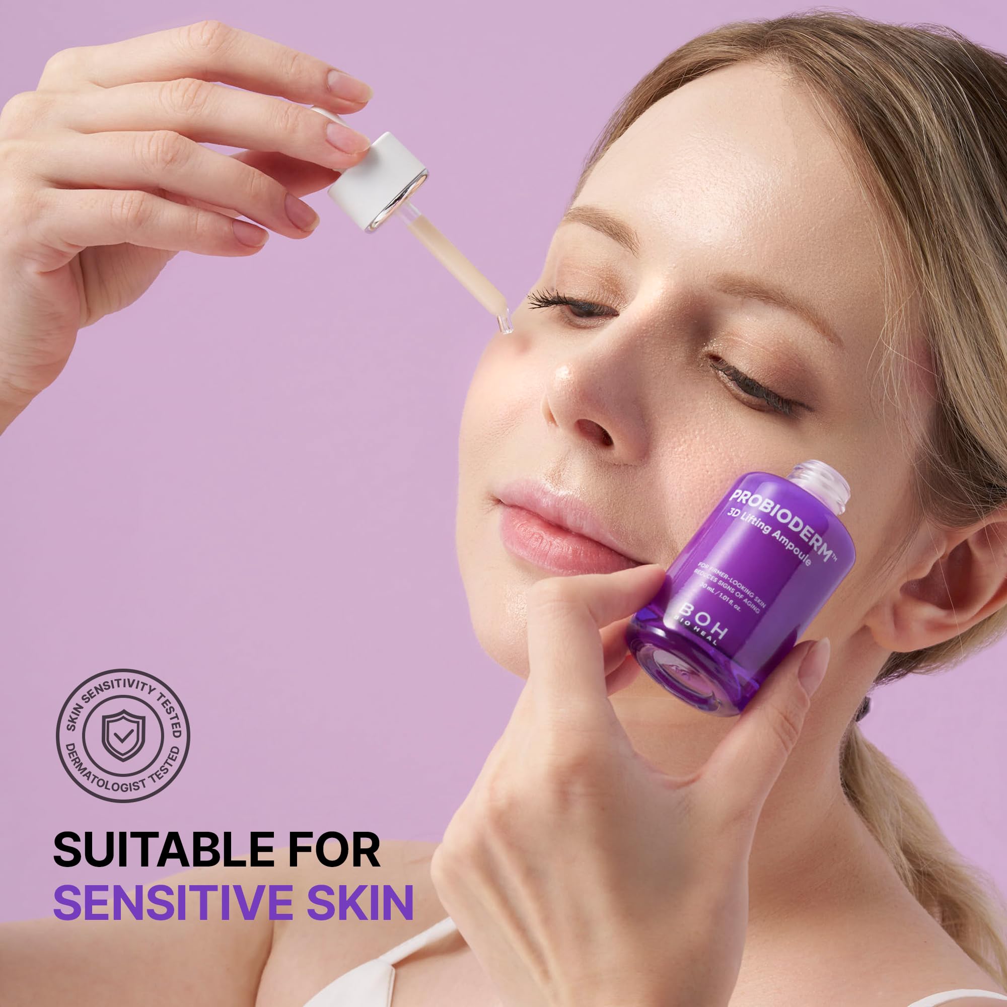 BIOHEAL BOH ampoule styled in a spa bathroom conveying relaxing ritual benefits