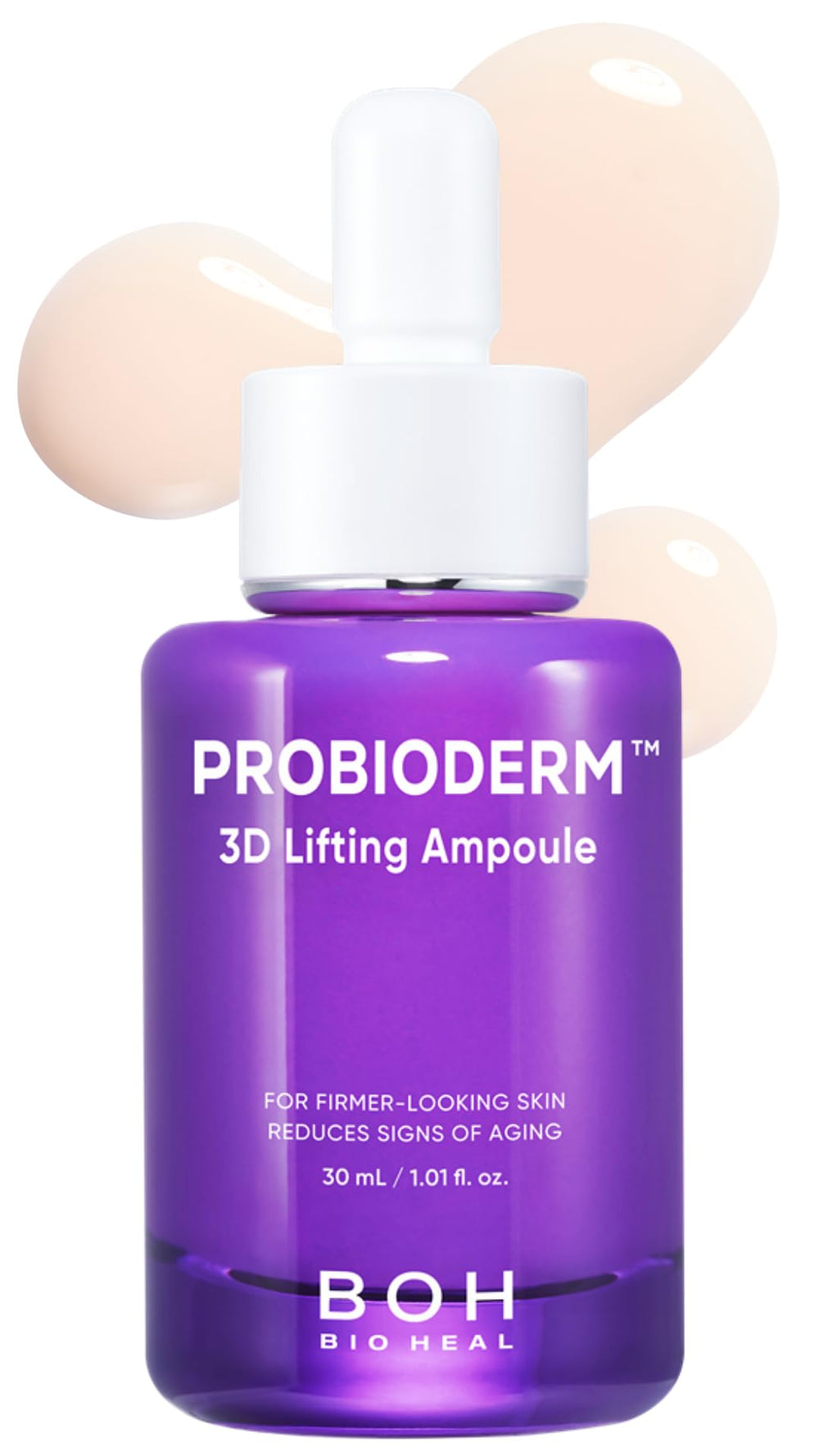 BIOHEAL BOH bottle front view showing elegant packaging and lifting benefits