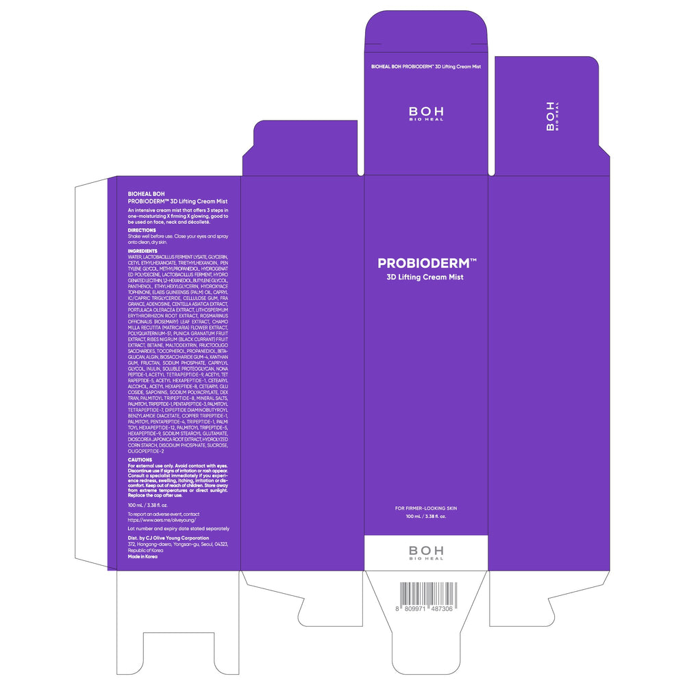 BIOHEAL BOH spray in motion demonstrating fine mist for instant hydration