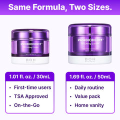 BIOHEAL BOH cream texture close-up, illustrating rich formula and absorption benefit
