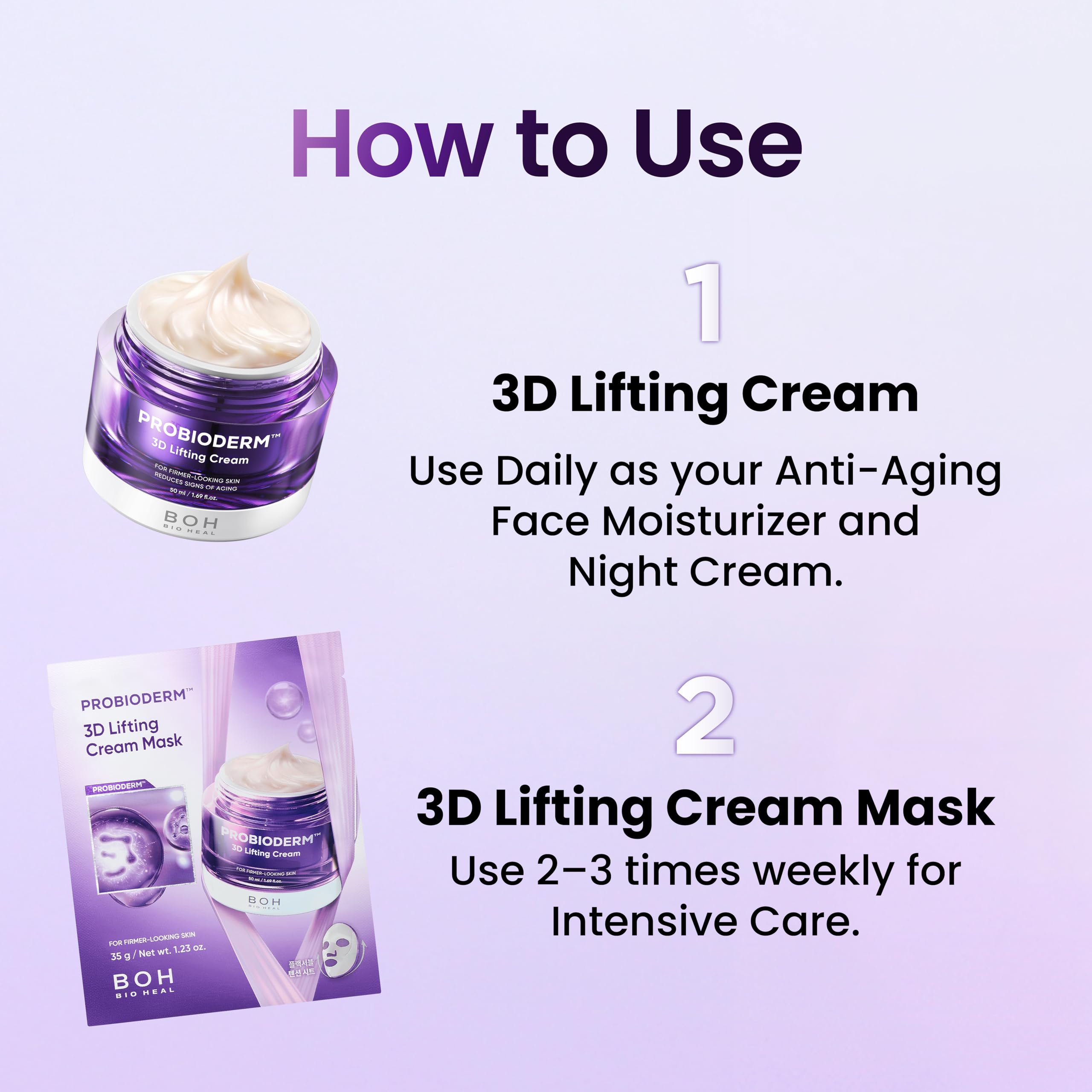 BIOHEAL BOH skincare set styled on bathroom shelf conveying everyday luxury benefit