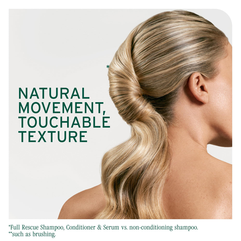Close-up texture of Biolage Gelée on finger illustrating non-sticky, smooth application benefit