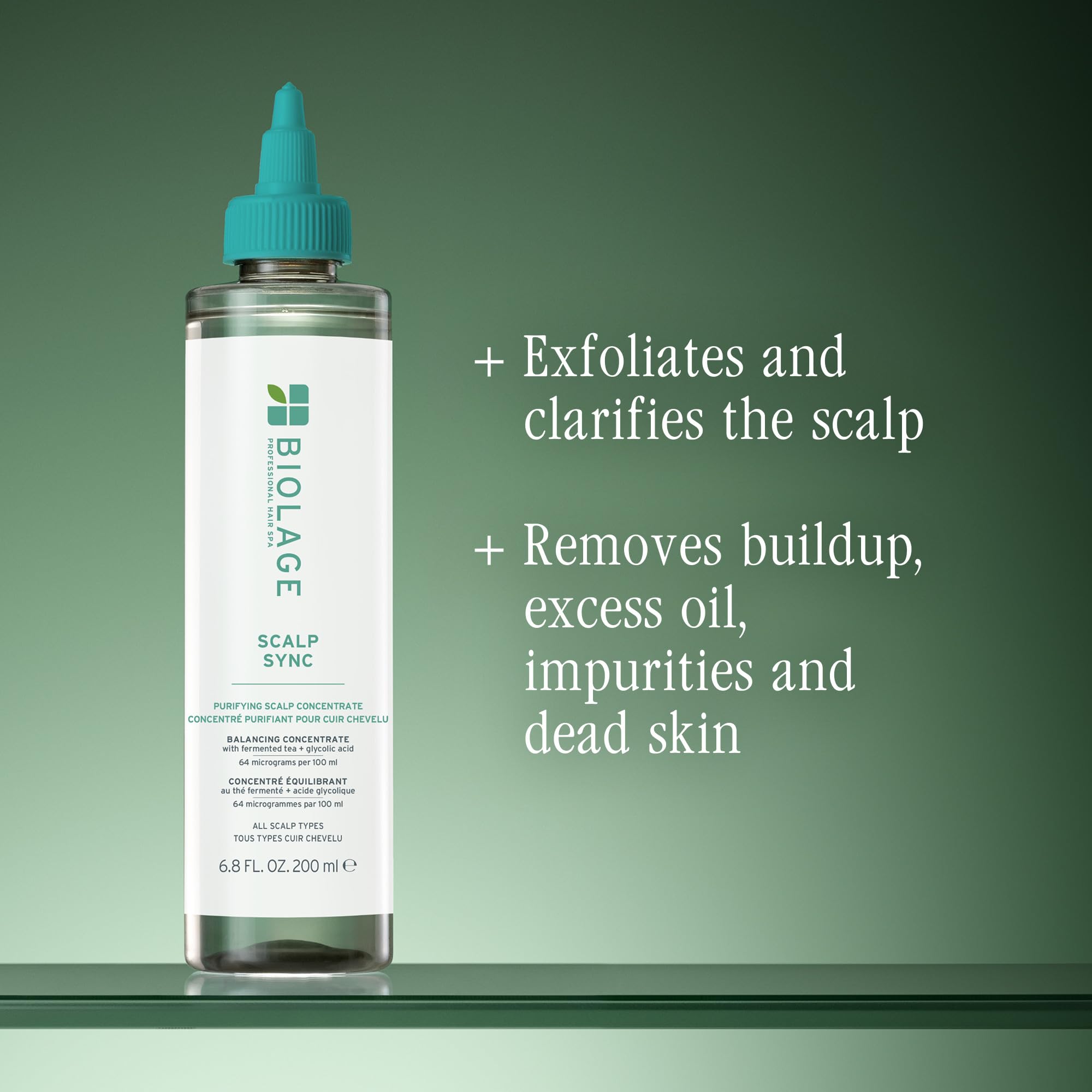 Biolage concentrate texture on hand demonstrating easy dispense benefit