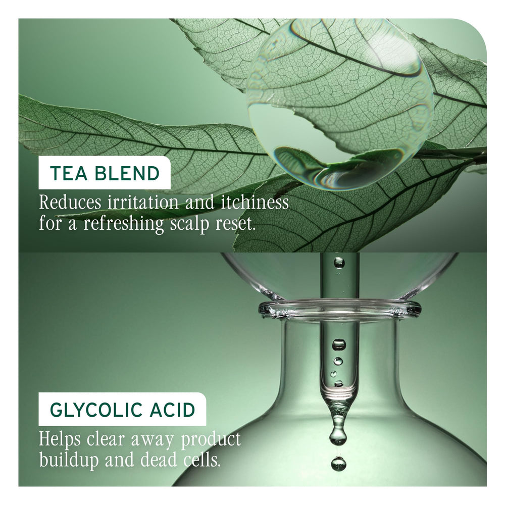Biolage glycolic acid science visual emphasizing residue-lifting action