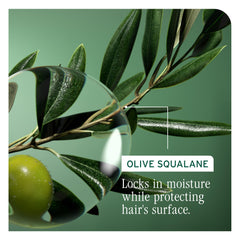 Biolage repairing spray being misted on damp hair for heat protection