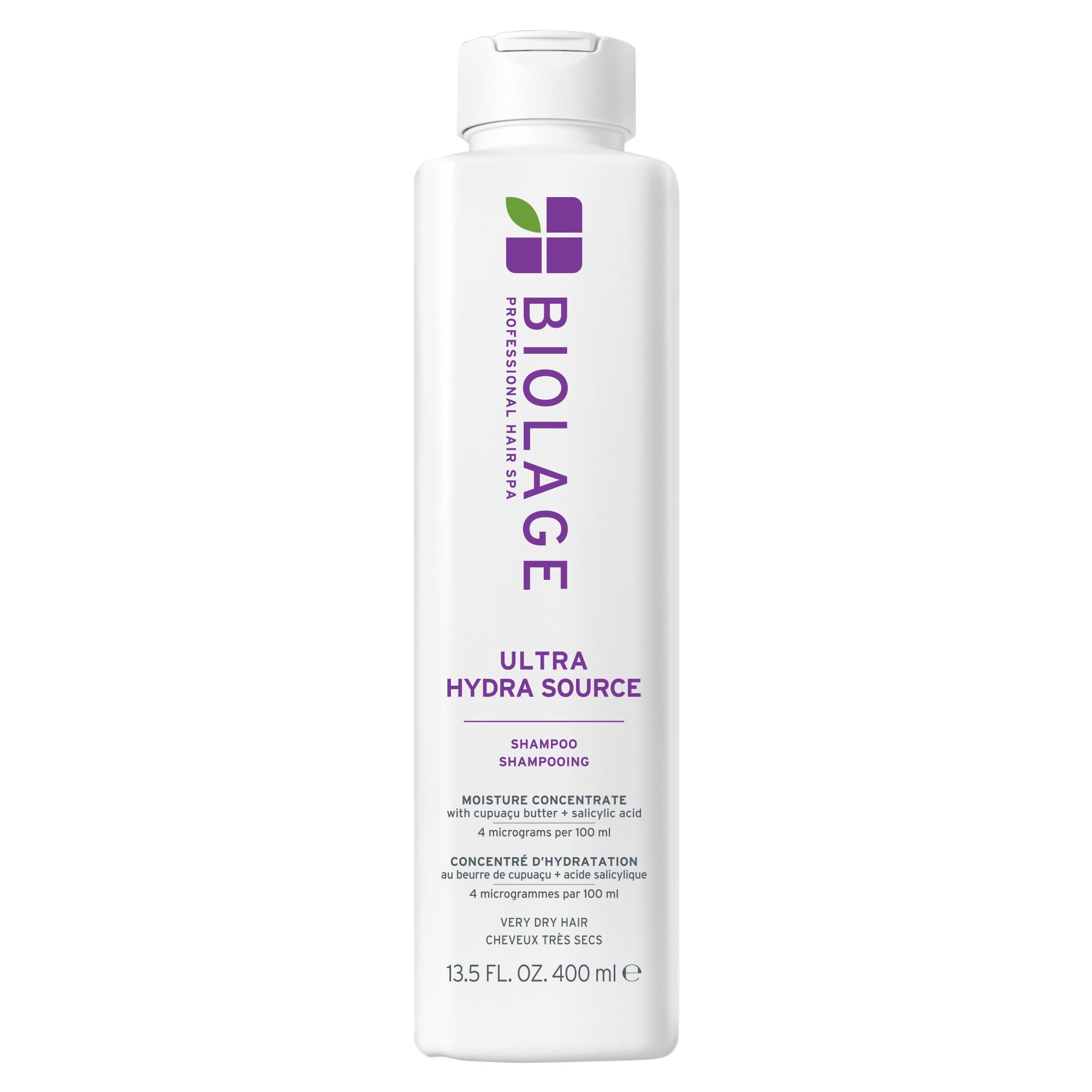 Biolage bottle front view showing branding and moisturizing benefit