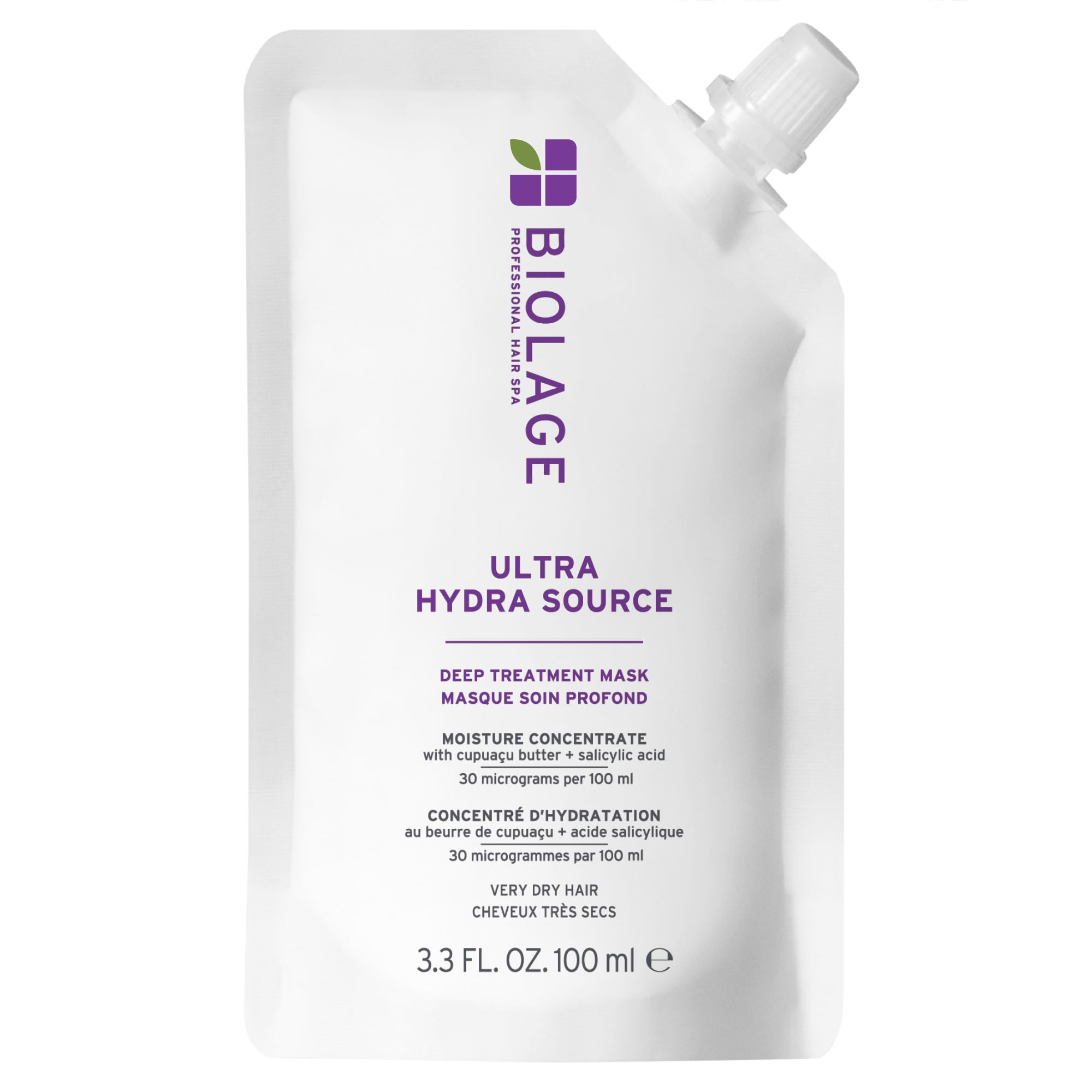 Biolage front packaging showing jar and product branding with clear benefit