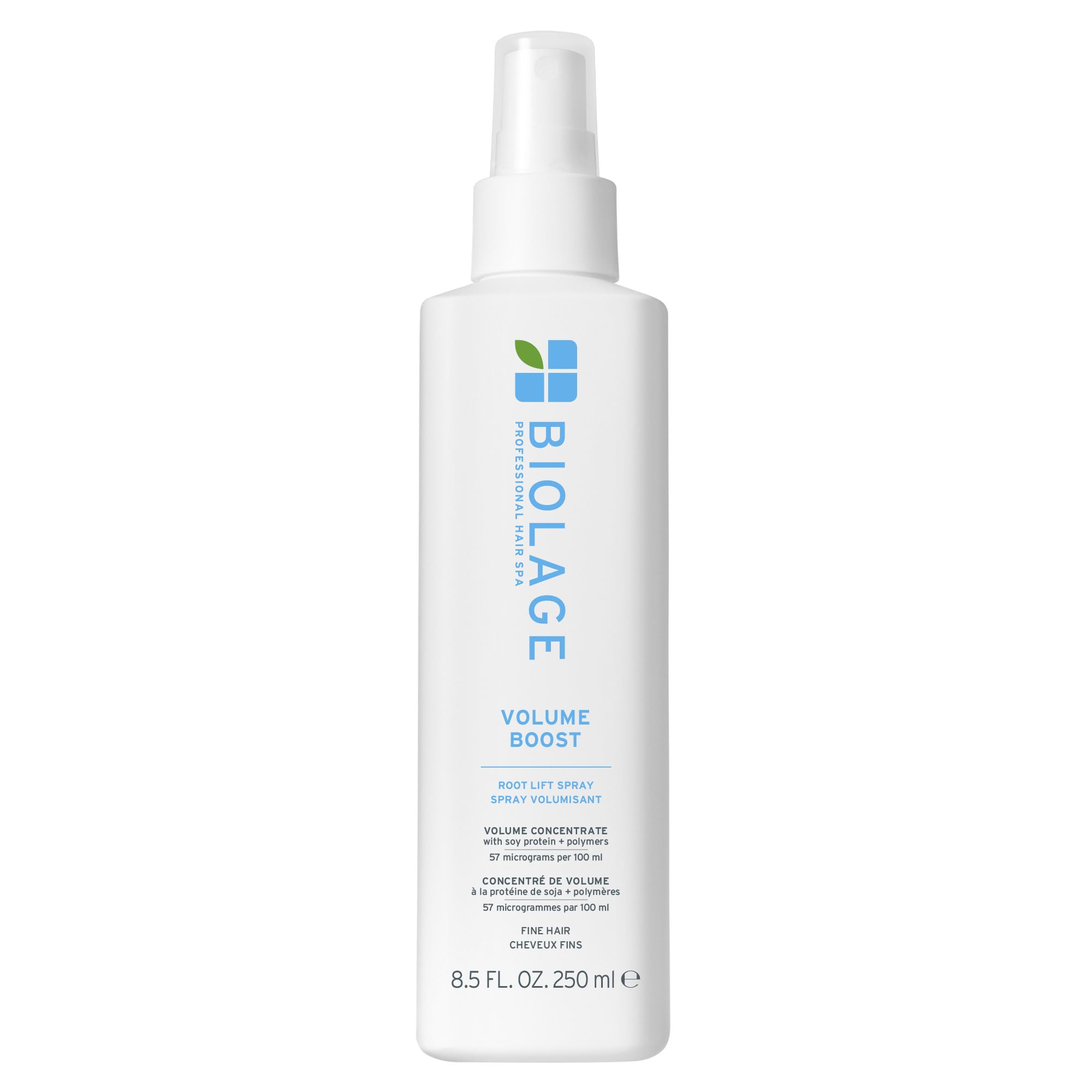 Biolage front bottle showing product branding and volume benefit