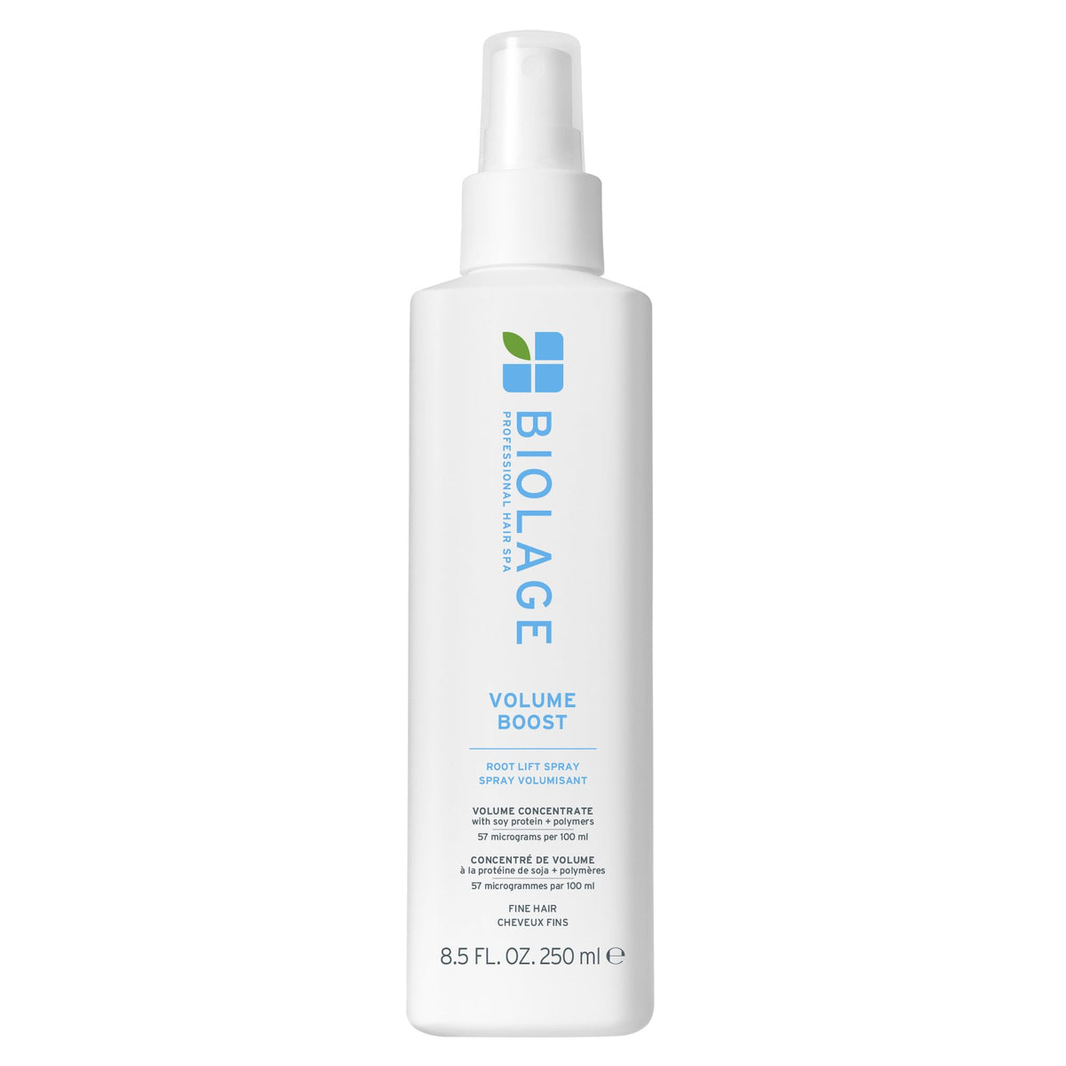 Biolage front bottle showing product branding and volume benefit