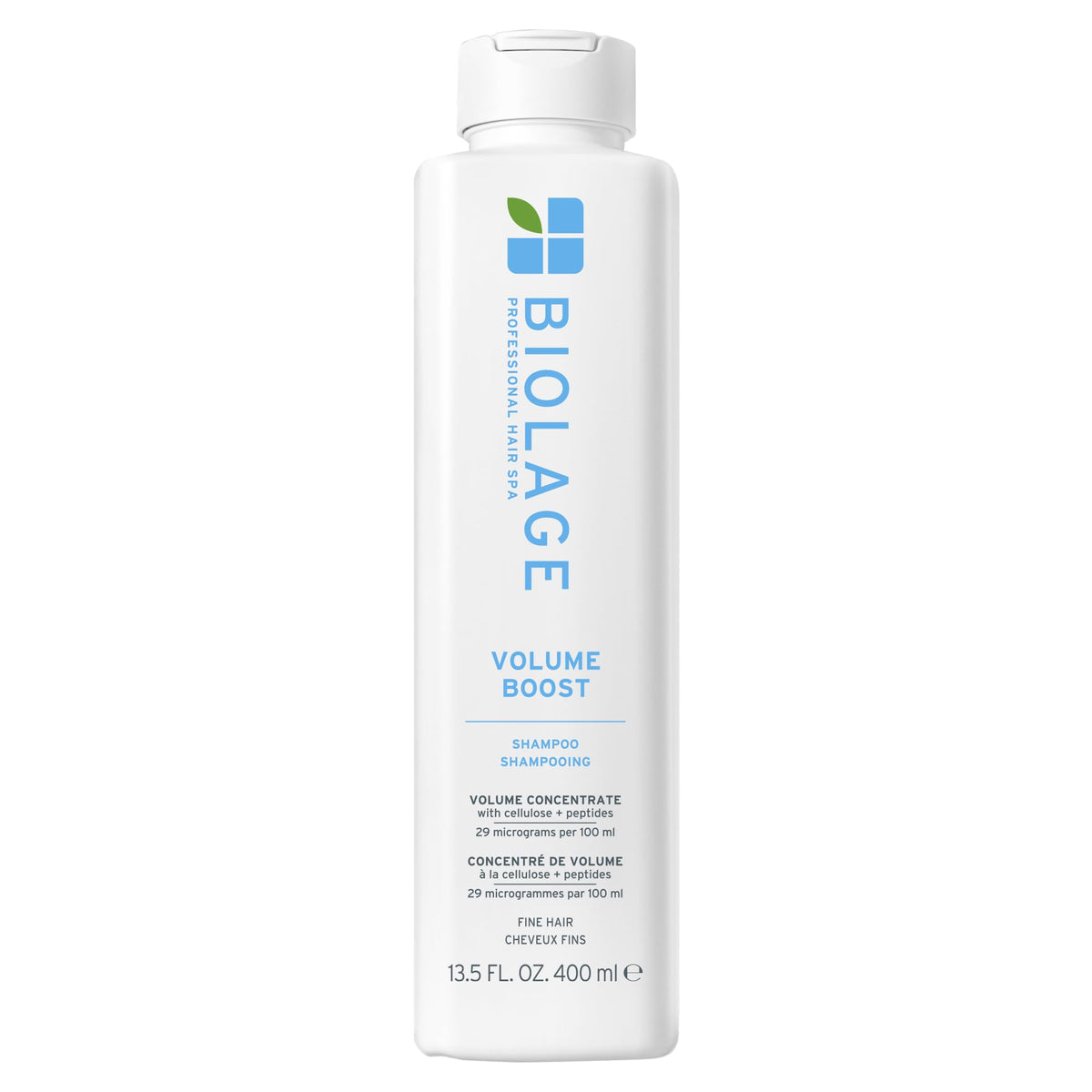 Biolage front bottle showing product and easy identification for shelf benefit