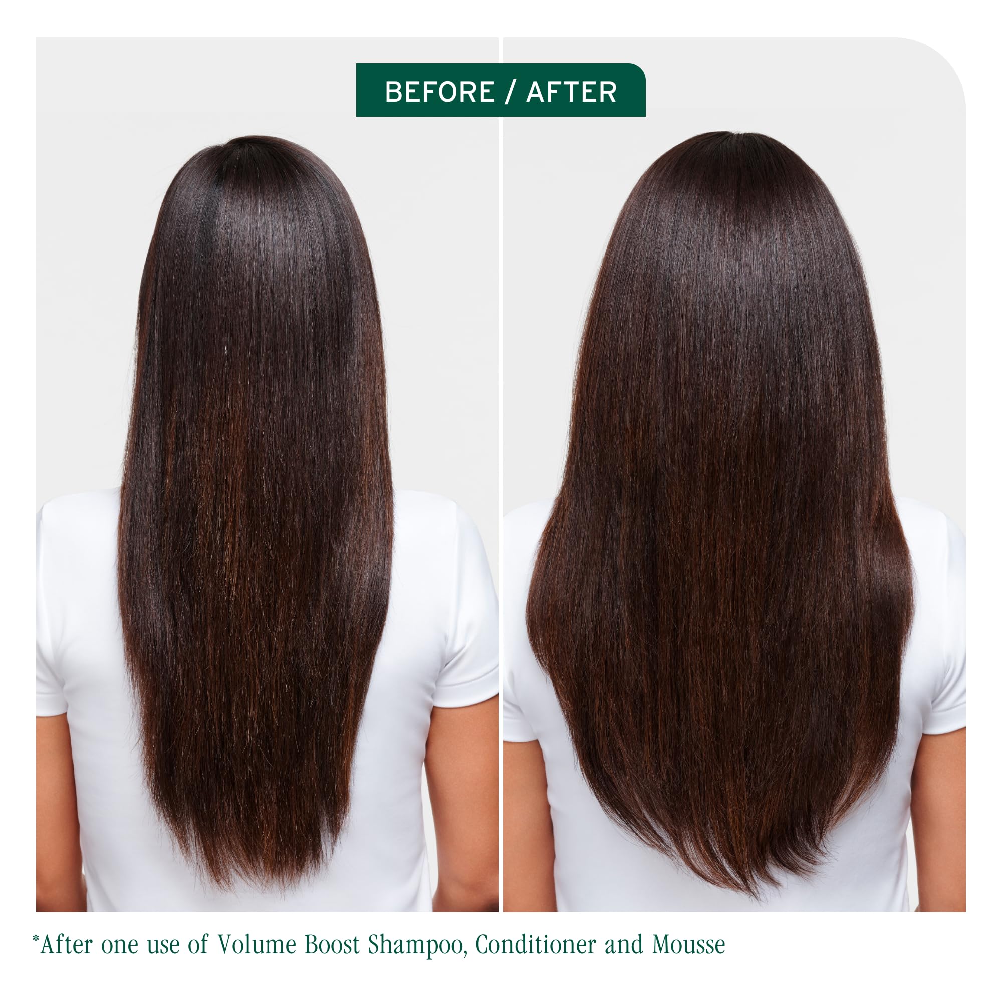 Biolage label close-up highlighting volume-boost ingredients and clarity