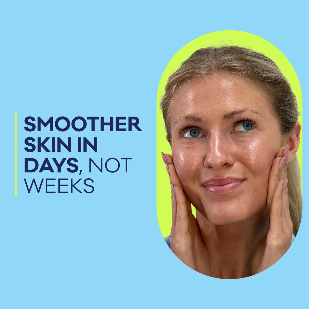 Bioré application on face demo showing gentle, even coverage