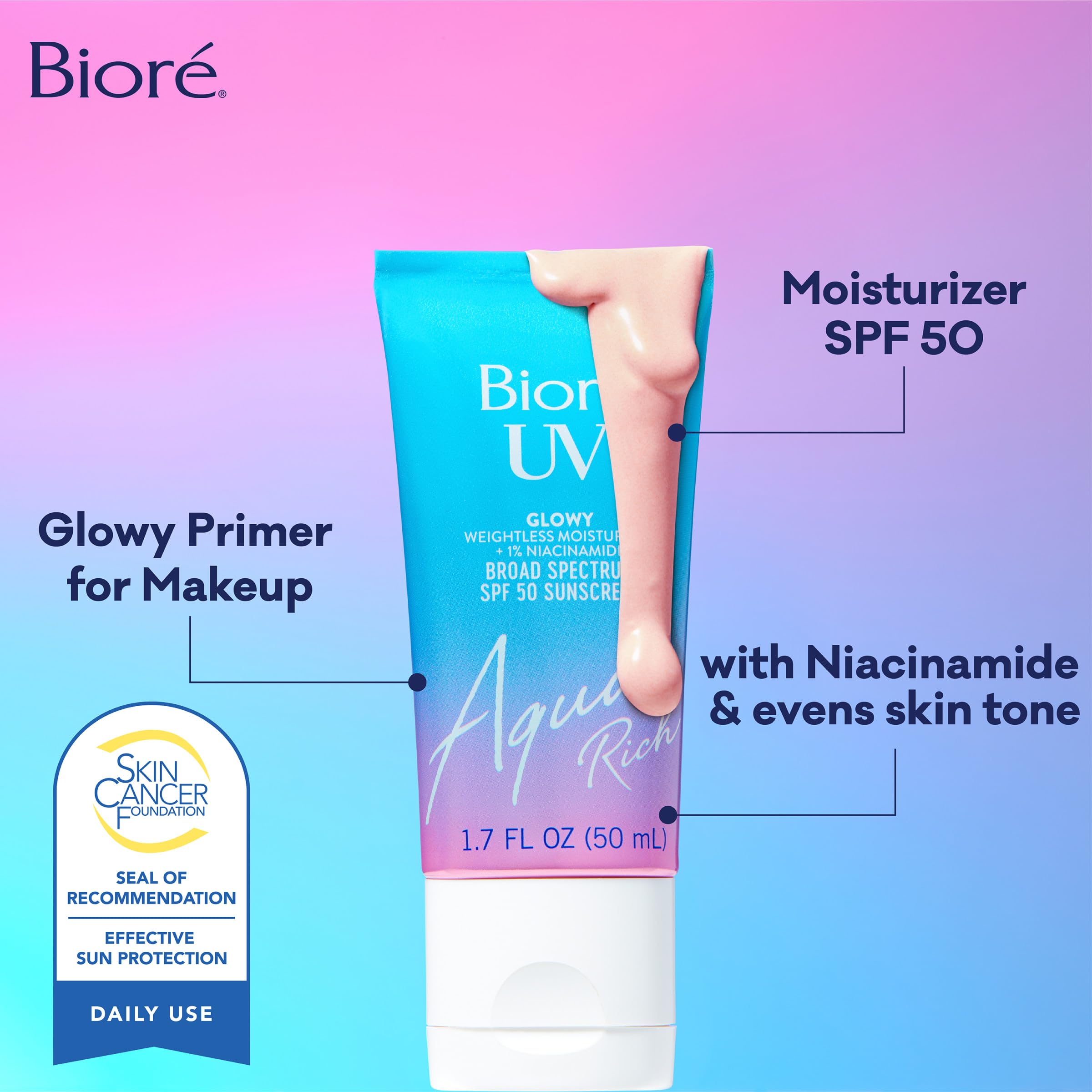 Bioré application on face demonstrating smooth blend and luminous finish