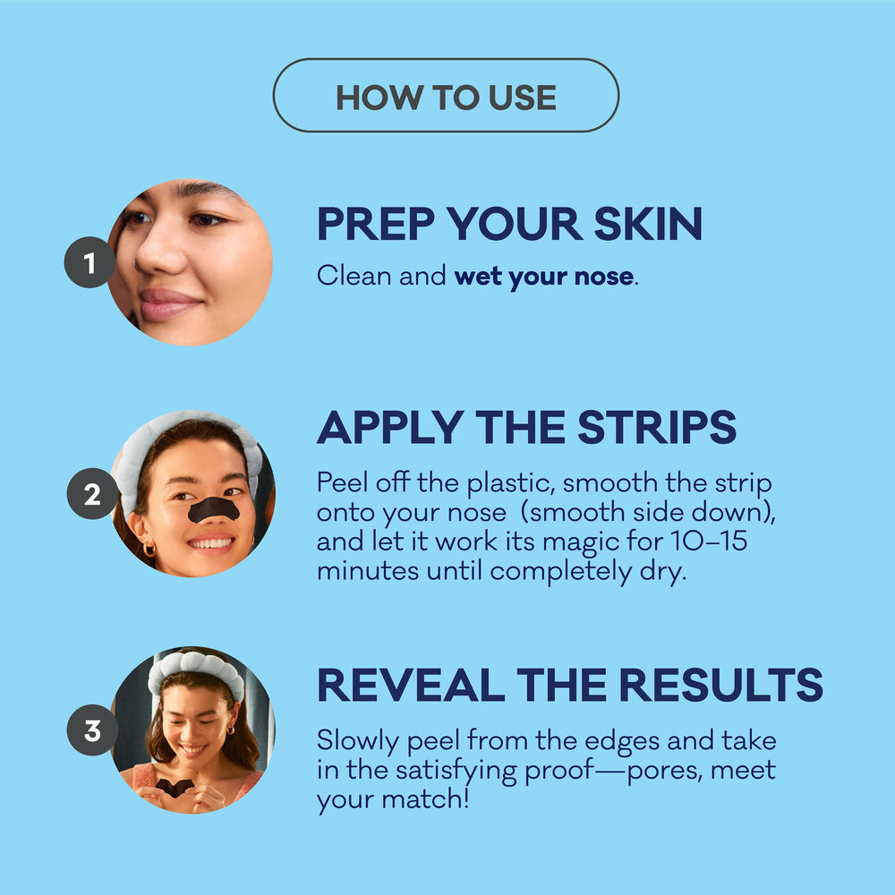 Bioré open box with all 18 pore strips visible for convenient supply