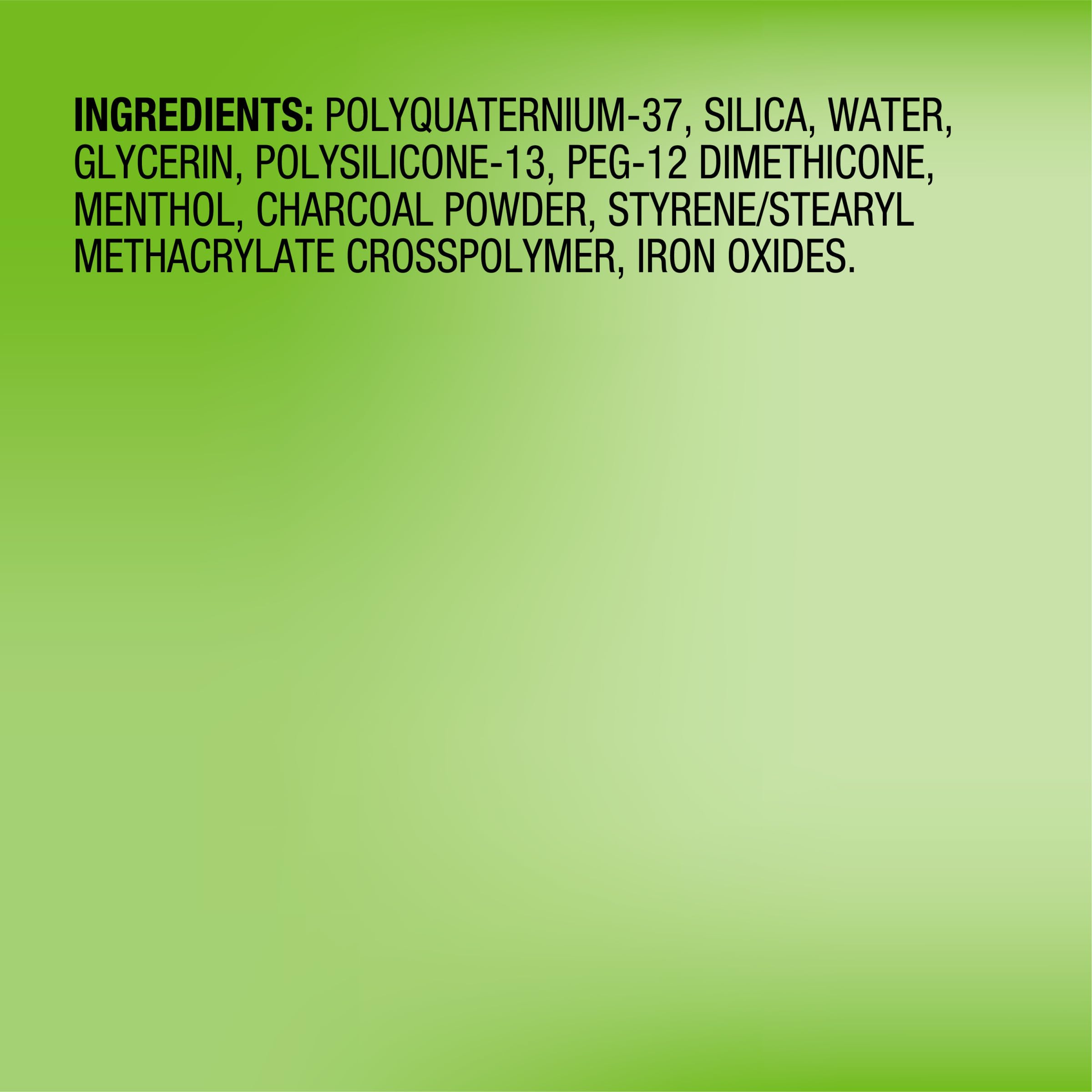 Bioré ingredients label close-up showing charcoal and C-bond technology details