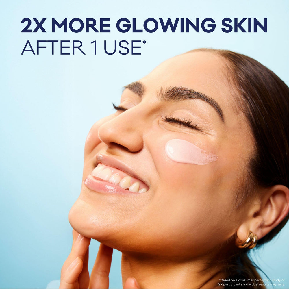 Bioré lifestyle outdoors showing real-world sun protection and glow benefit